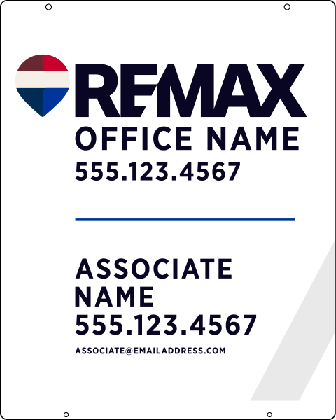 Reflective Hanging Associate Name Sign Panel, 30h x 24w, 3mm Aluminum Composite